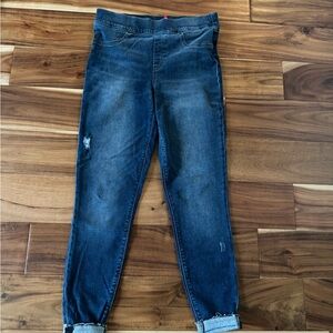 Spanx Shape and Lift Distressed med wash jeans, small